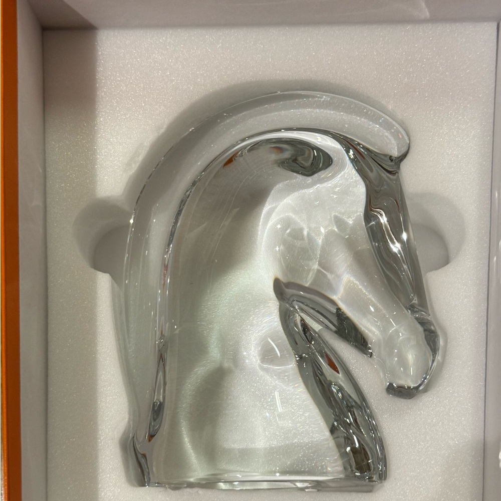 Authentic Hermes Samarcande crystal paperweight
